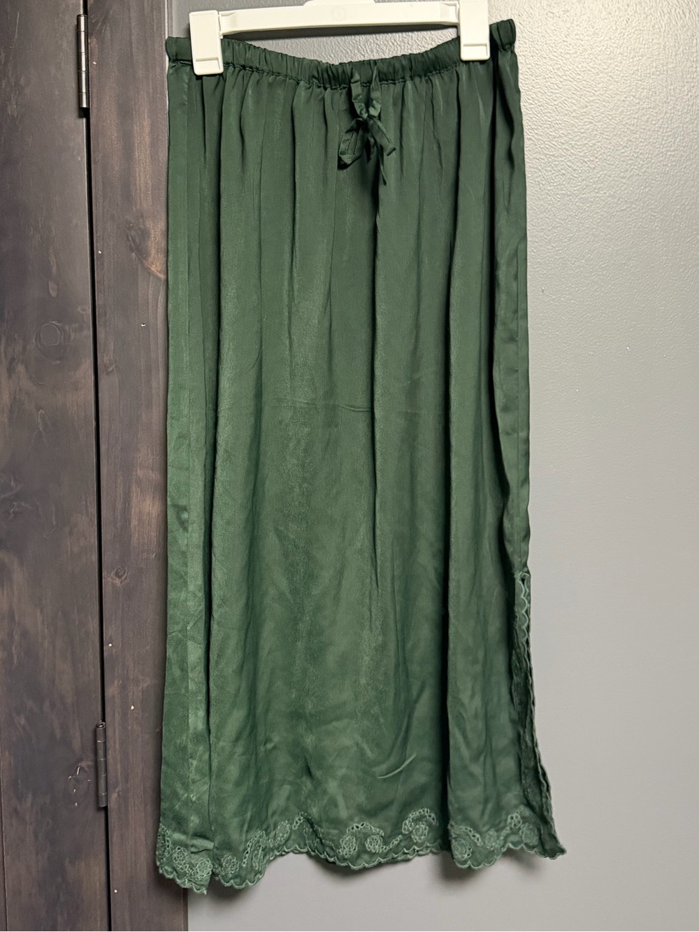 NWT Universal Thread Dark Green Cutwork Maxi Skirt Size M Target